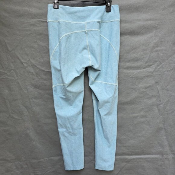 Outdoor Voices Size Large Aqua Pool Blue Leggings Workout Athletic7/8 Warm Up - Picture 2 of 5